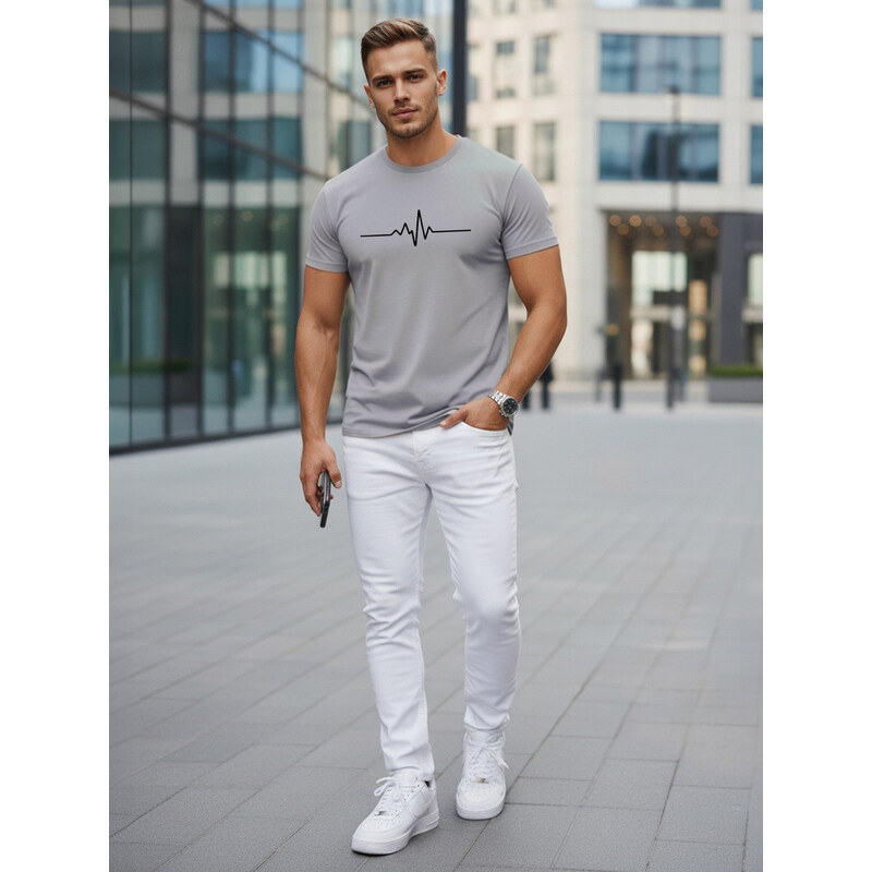 tshirt męski z szary model 22174630 - FashionStreet