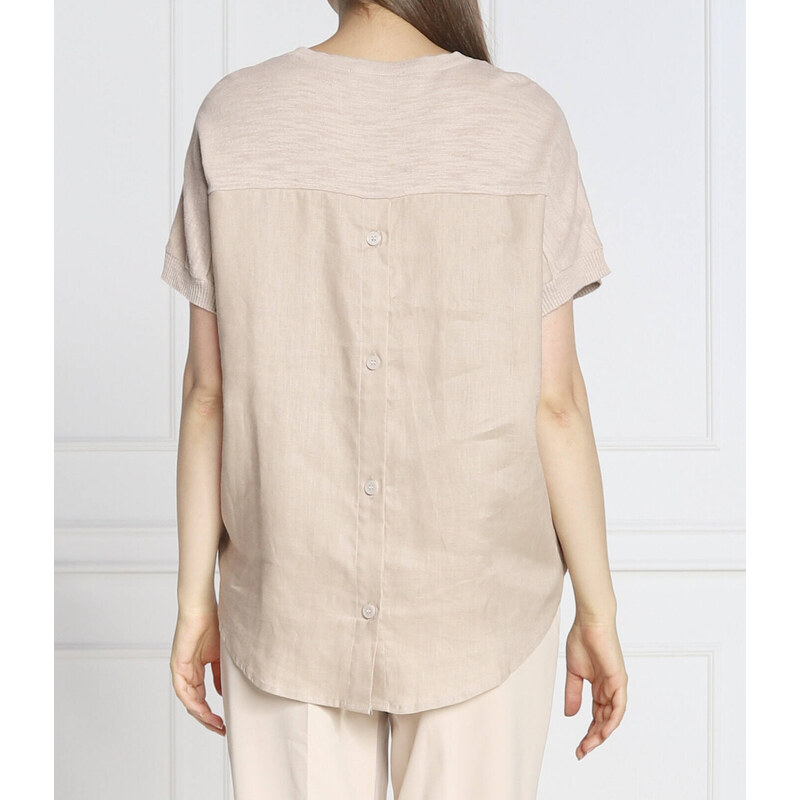 DKNY Halenka | Oversize fit přidáním lnu