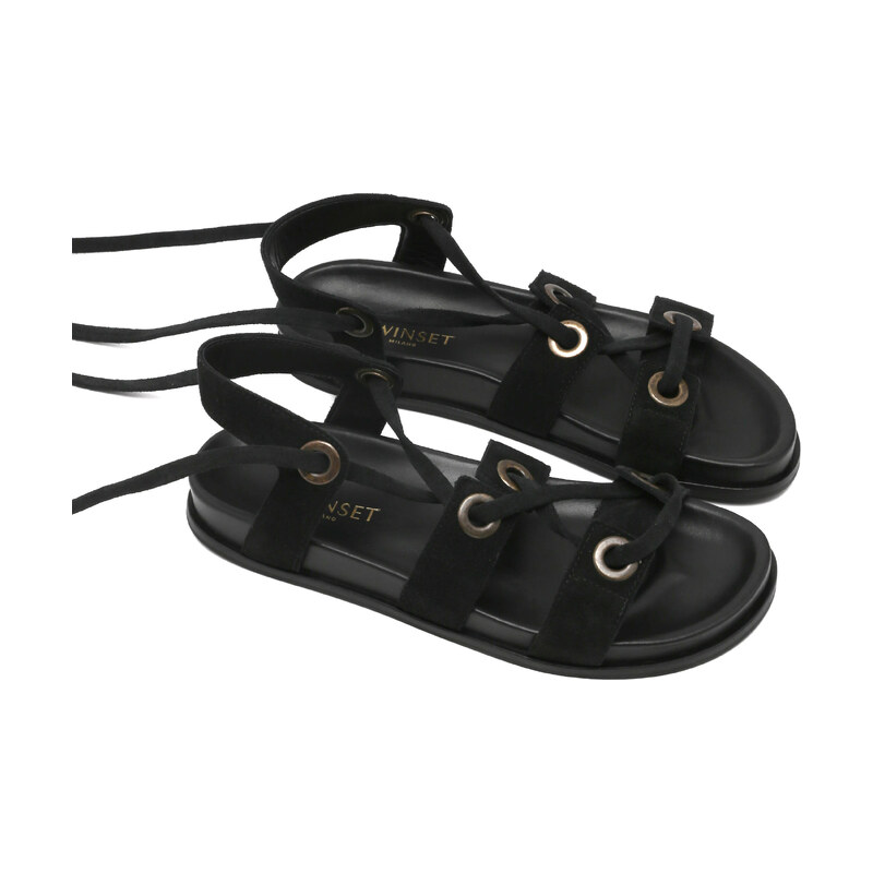 TWINSET Kožené sandály GLADIATORE