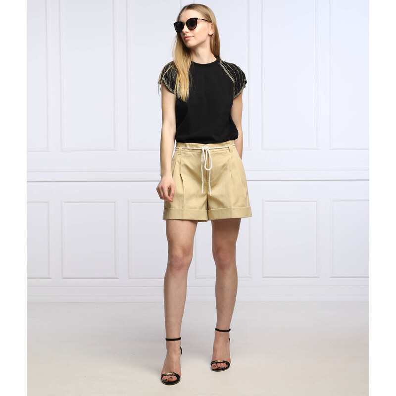 TWINSET Šortky | Relaxed fit přidáním lnu