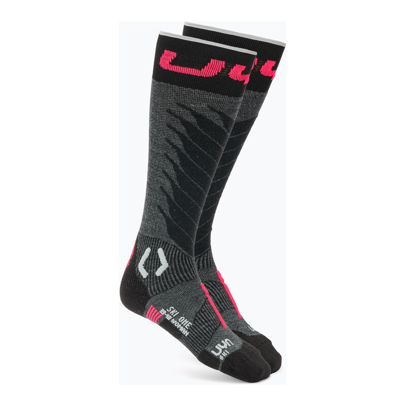 Pánské lyžařské ponožky UYN Ski One Merino anthracite/pink