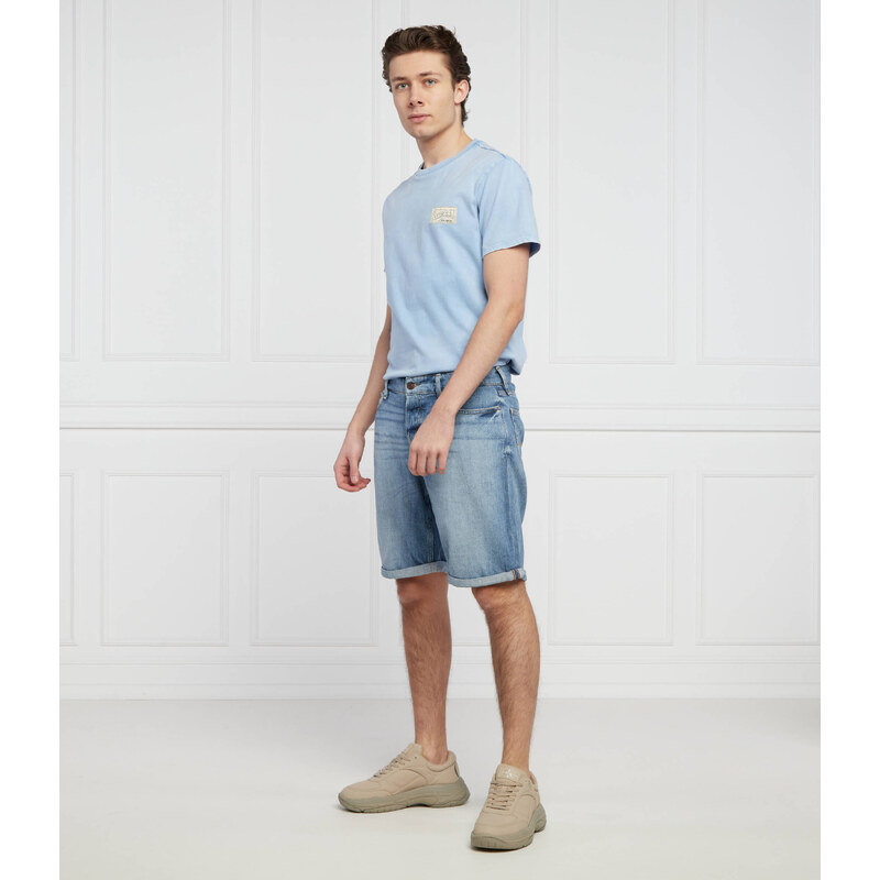 GUESS Šortky Sonny | Regular Fit přidáním lnu