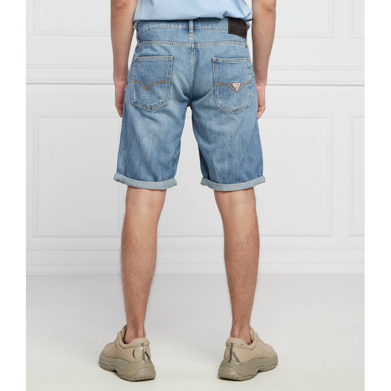 GUESS Šortky Sonny | Regular Fit přidáním lnu