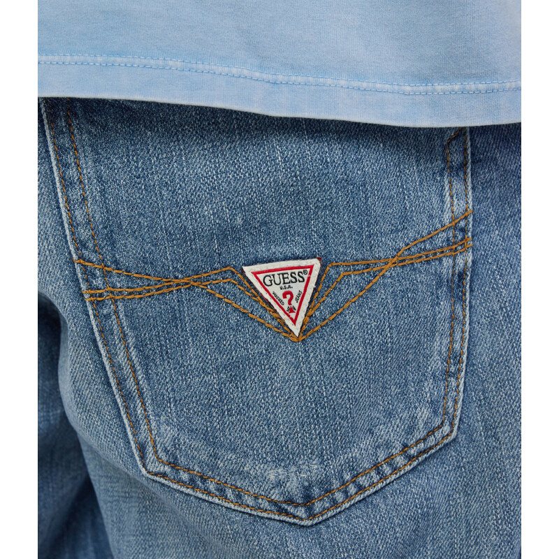GUESS Šortky Sonny | Regular Fit přidáním lnu