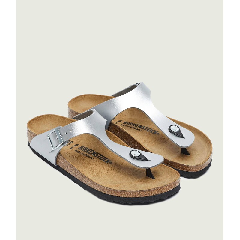Birkenstock Žabky Gizeh s přídavkem kůže | narrow fit