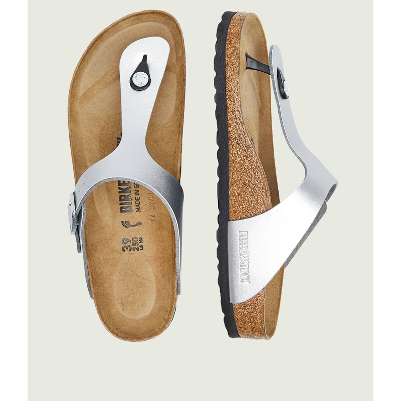 Birkenstock Žabky Gizeh s přídavkem kůže | narrow fit