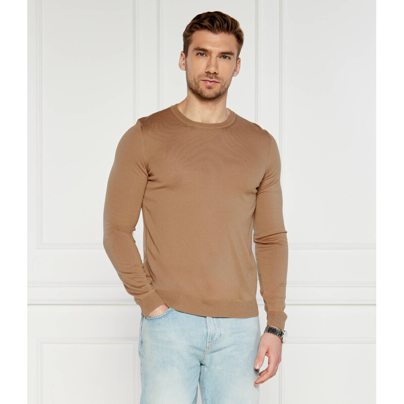 BOSS BLACK vlněný svetr leno-p | slim fit