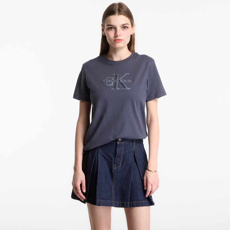 Tričko Calvin Klein Jeans Ss Baby Terry Hero Monologo Tee Ebony