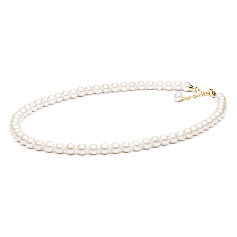 Gaura Pearls Perlový náhrdelník Pialoma - 9 mm perla, 50 cm, stříbro 98012191