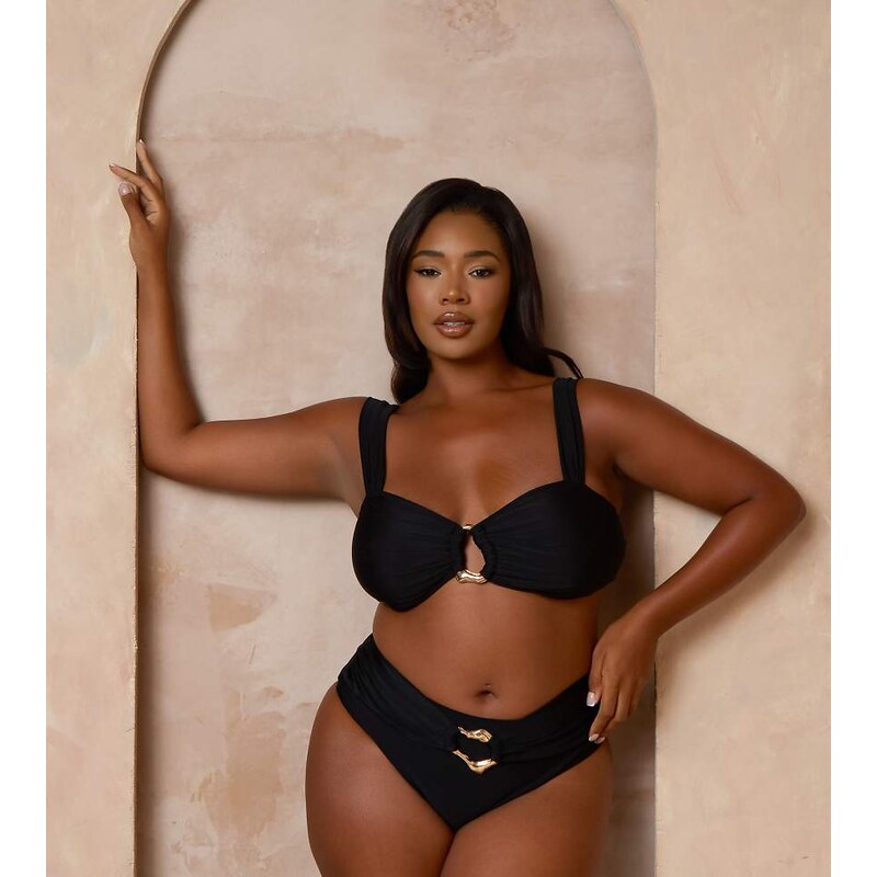 Moda Minx Curve X Alessa Tyrrell-Charles wide strap bikini top with 115678657