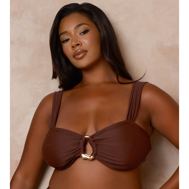 Moda Minx Curve X Alessa Tyrrell-Charles wide strap bikini top with 115678659