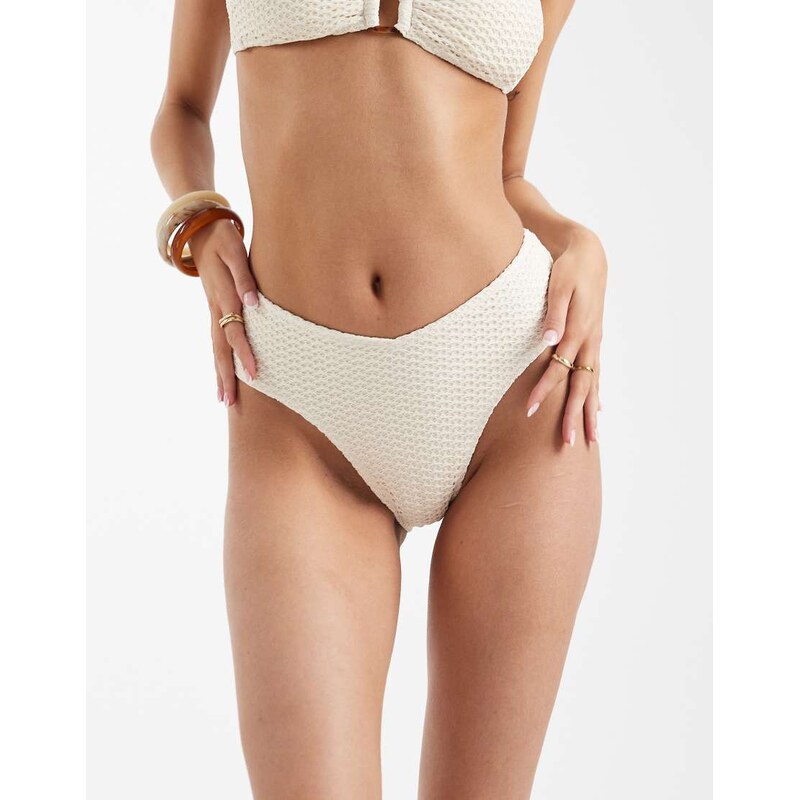 Lindex high waisted bikini bottom in white crochet 115678745