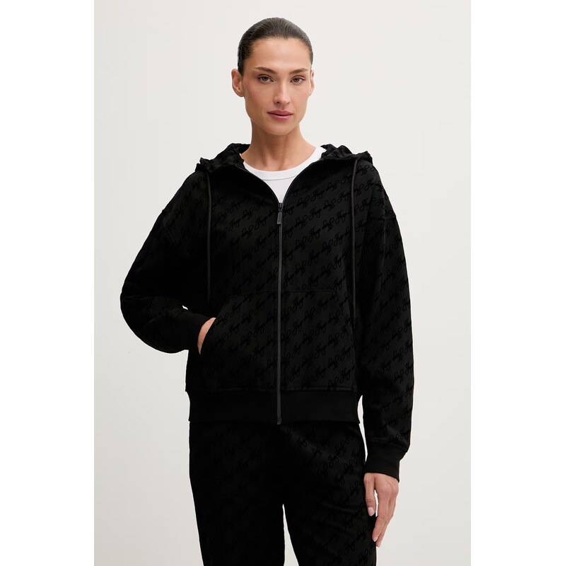 HUGO loungwear mikina dámská s bavlnou FLOKKY_JACKET
