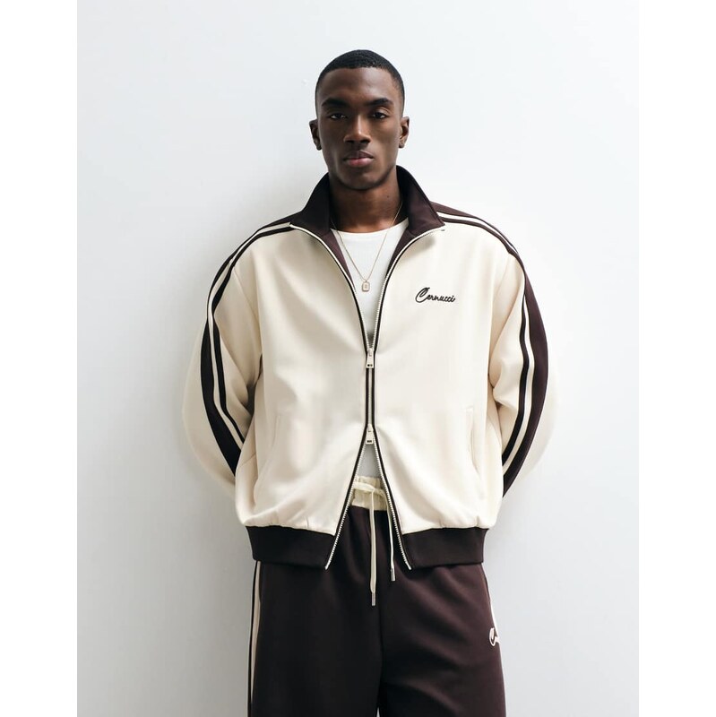 Cernucci zip through track jacket co-ord with contrast panel