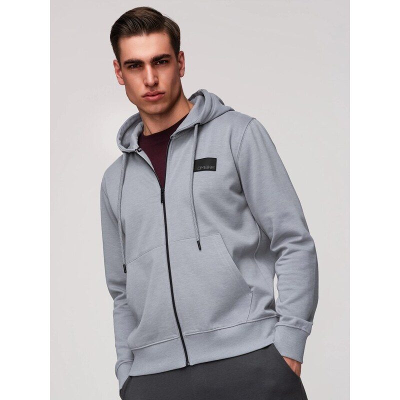 Ombre Clothing Originální pánská mikina šedá V1 SSZP-0256