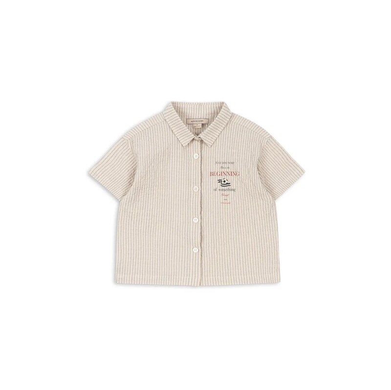 Konges Sløjd košile dětská bavlněná s elastanem ELLIOT SS SHIRT