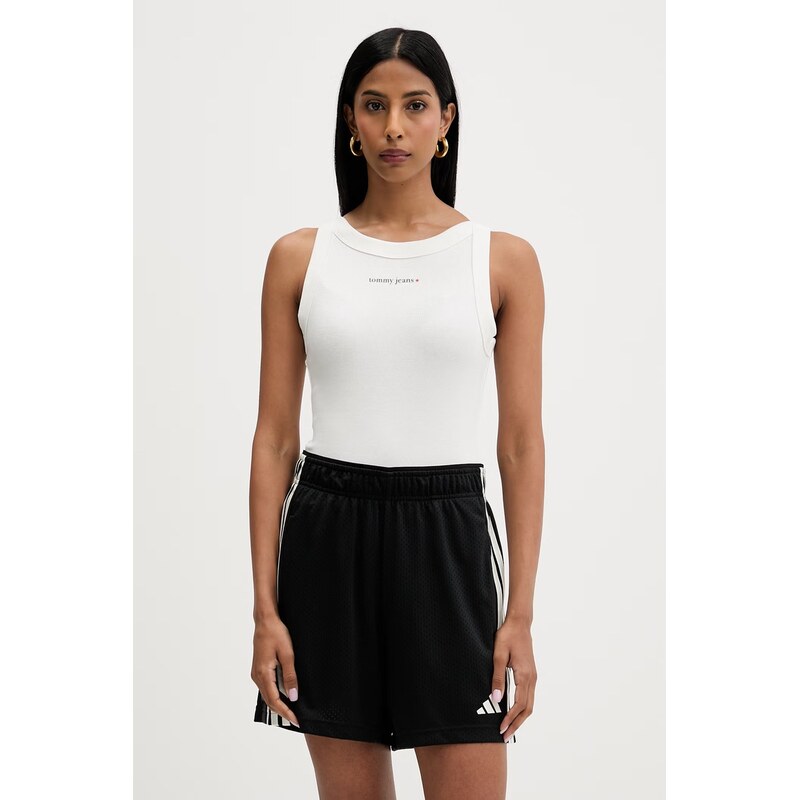 Tommy Jeans crop top dámský bavlněný s elastanem 115681067