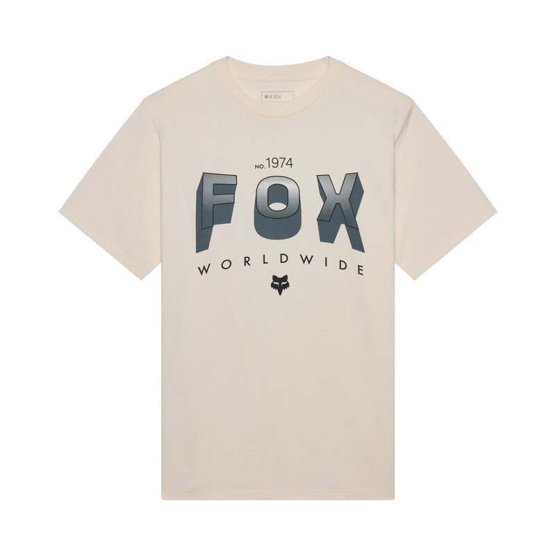 Pánské triko Fox Block 195 Orig Ss Tee - Off White