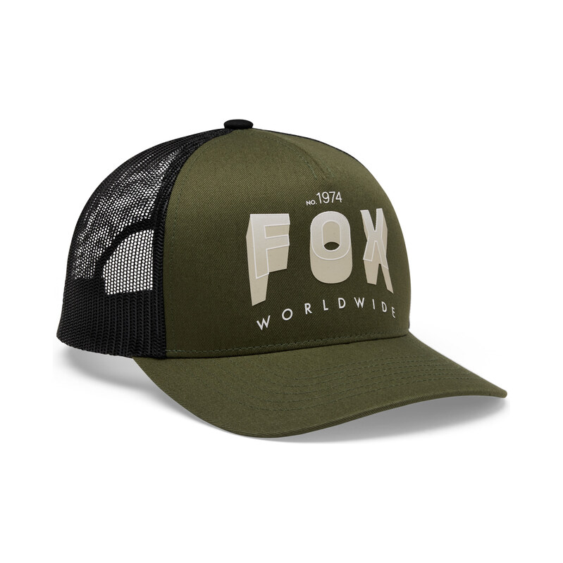 Pánská kšiltovka Fox Block Mesh Trucker Hat - Army