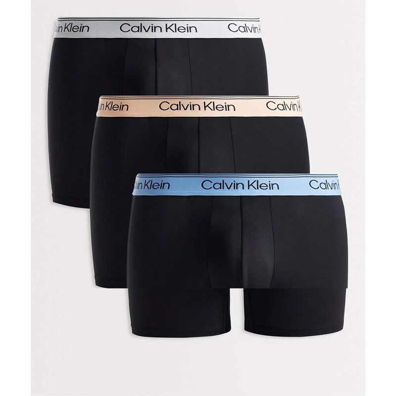 Calvin Klein Microfibre Stretch 3 pack boxer briefs in black