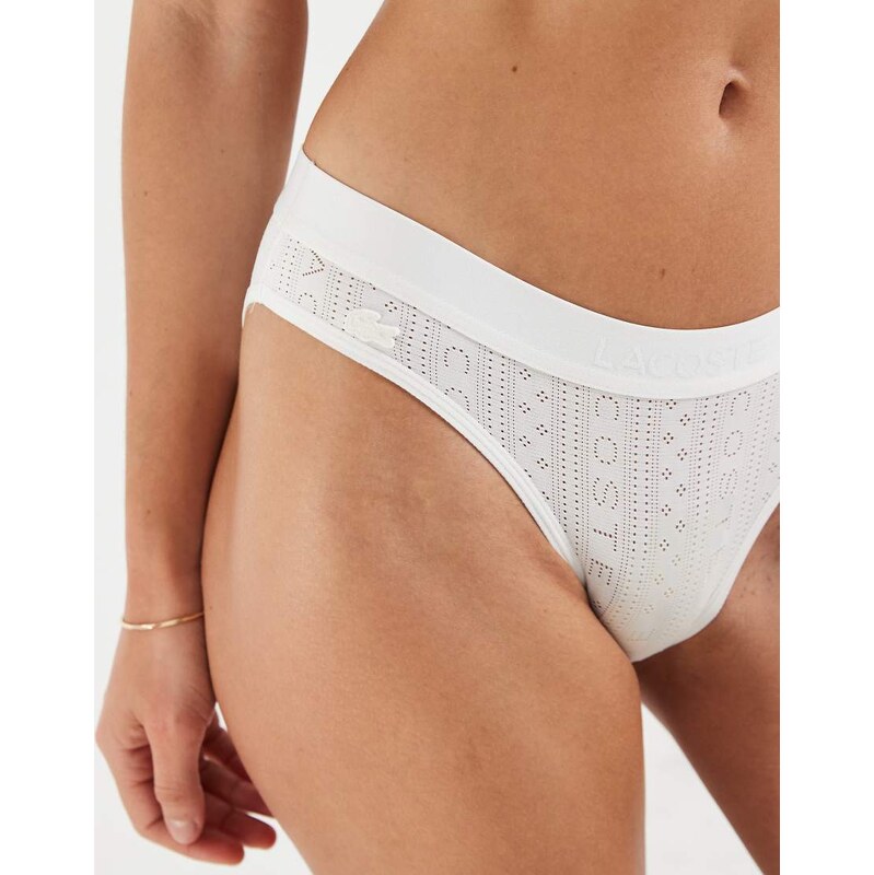 Lacoste pointelle brief in white 115681891