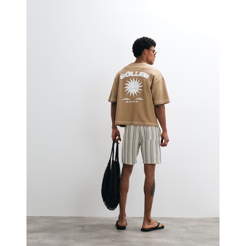 ASOS DESIGN heavyweight boxy oversized t-shirt with sun back