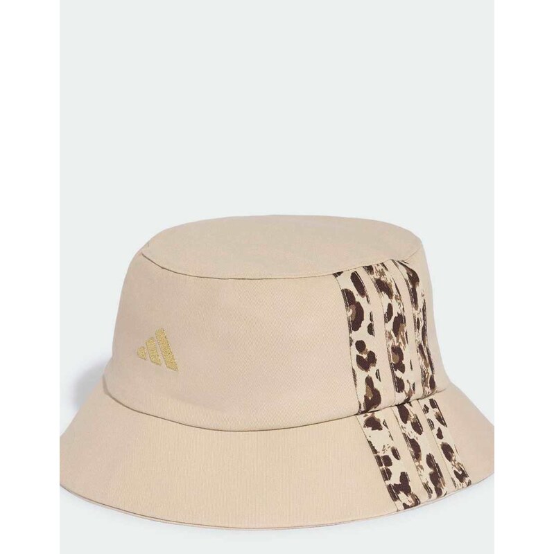 adidas performance Leo graphic bucket hat in crystal linen /