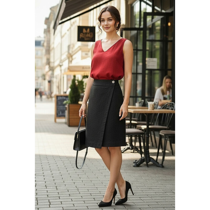 Lněná zavinovací česká sukně Lotika Premium quality 73621460