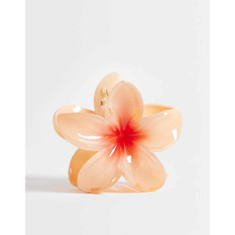 Sui Ava plumeria bisou big hair claw in peach-Pink 115691754