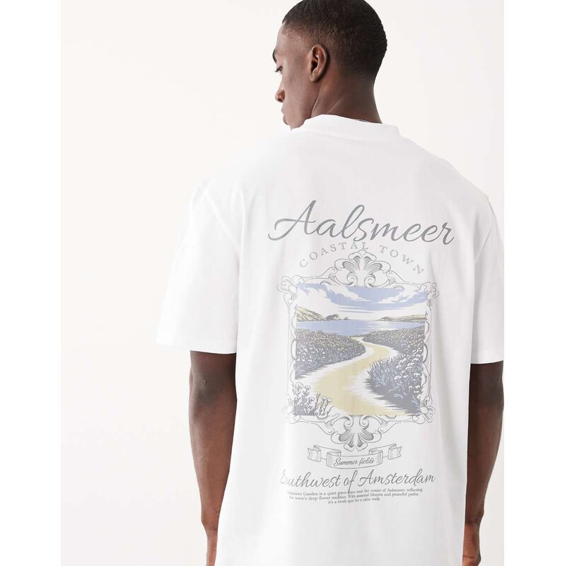 Threadbare back print T-shirt in white