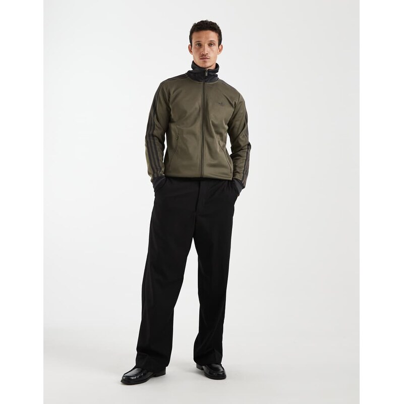adidas Originals Classic track top in branch-Brown