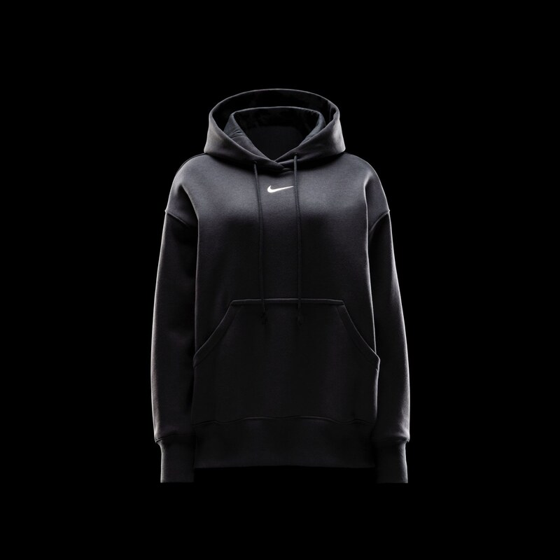 Nike Sportswear Phoenix Fleece Womens Oversized Pullover Hoodie BLACK 115684127