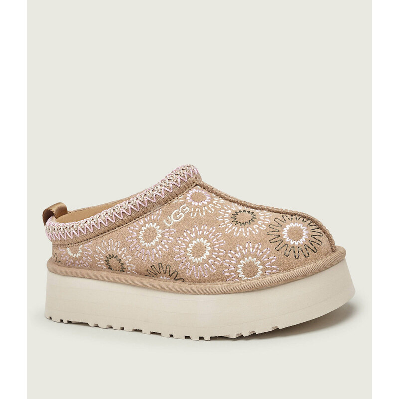 UGG Ohřívá pantofle typu mules W TAZZ SUN | semiš | s přídavkem