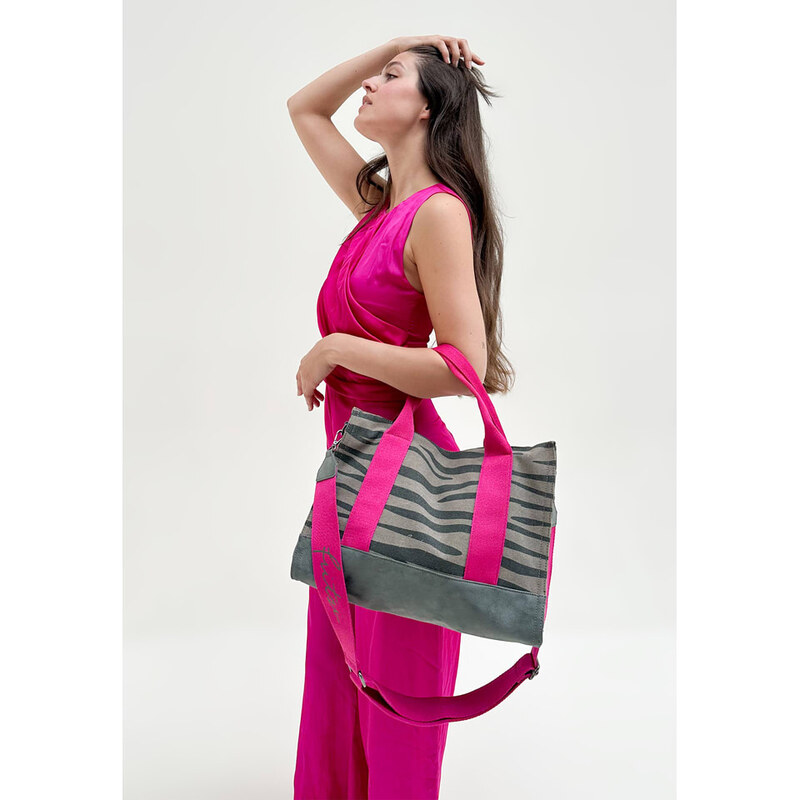 Taška Fritzi aus Preußen Grau/ Pink - (B)40 x (H)29,5 x (T)14 cm 115685000