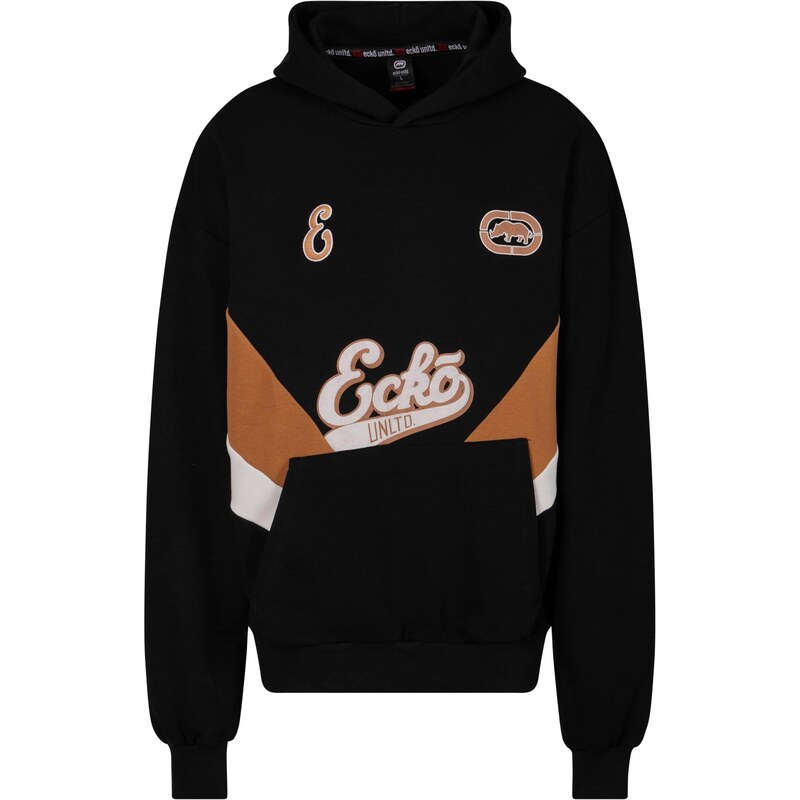 Ecko Unlimited Mikina hnědá / černá / bílá