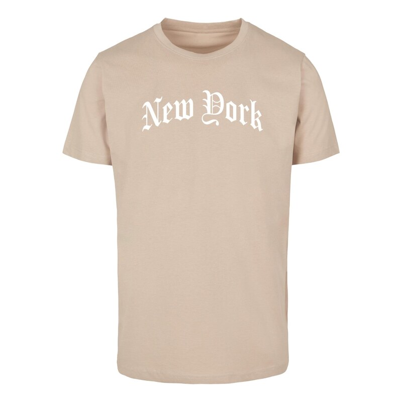 Mister Tee Tričko New York béžová / offwhite