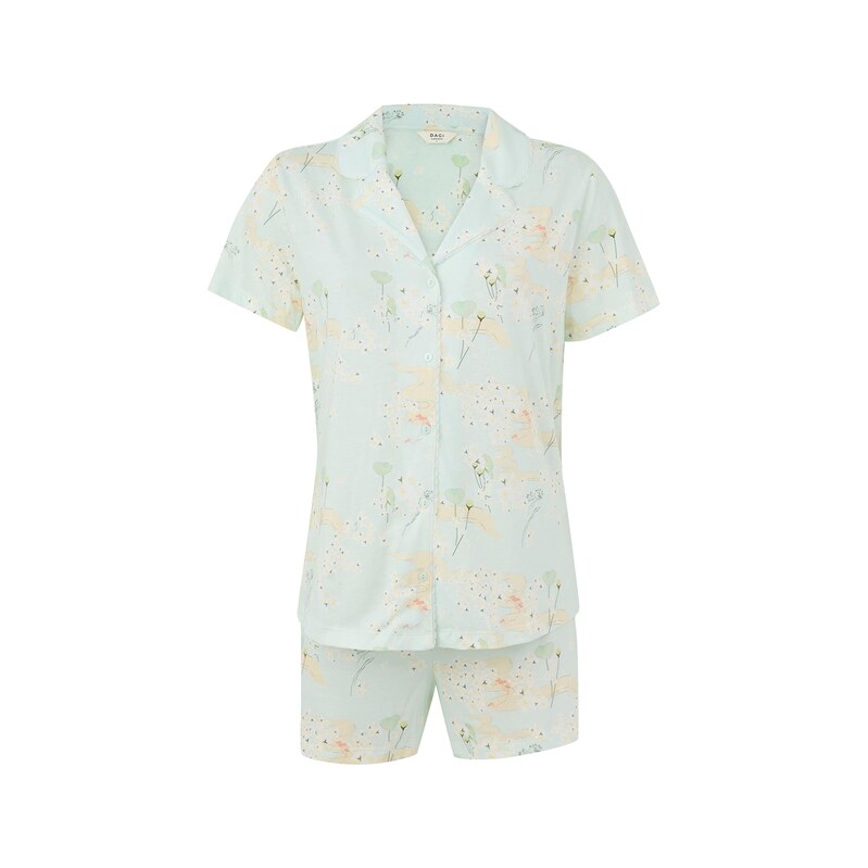Dagi Pyžamo zelená / mátová / pastelově oranžová / offwhite 115686309