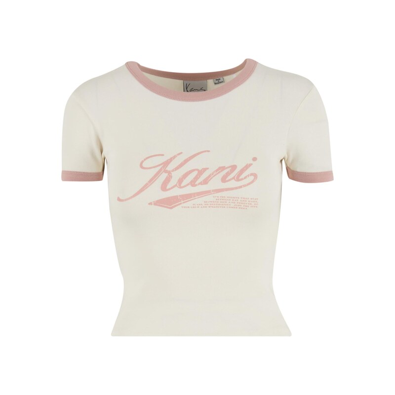 Karl Kani Tričko Varsity světle béžová / světle růžová 115686853