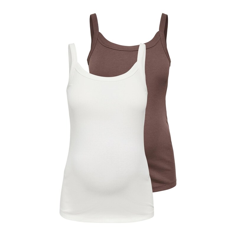 Only Maternity Top mokka / bílá 115686884
