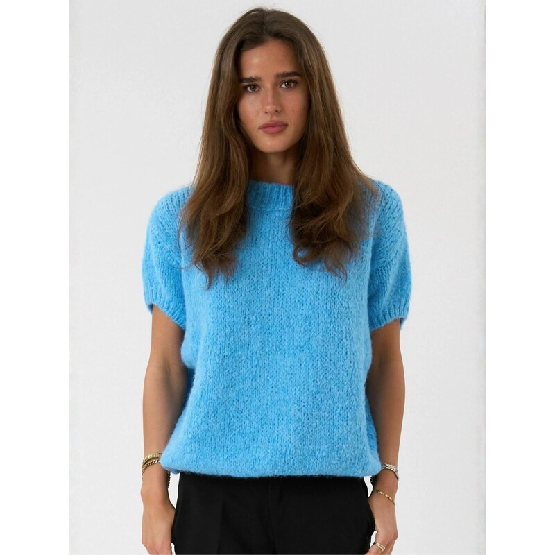 TEESHOPPEN Svetr Chloe modrá 115687156