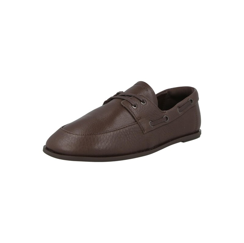 Calvin Klein Mokasíny Pebble-grain tmavě hnědá
