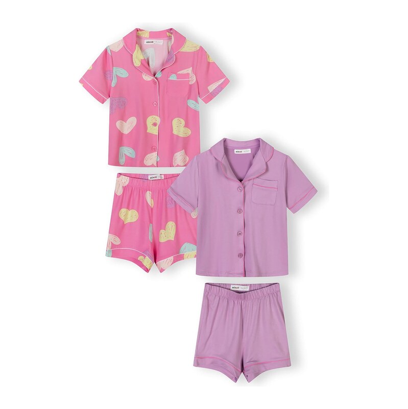 MINOTI Pyžamo žlutá / fialová / pink / růžová