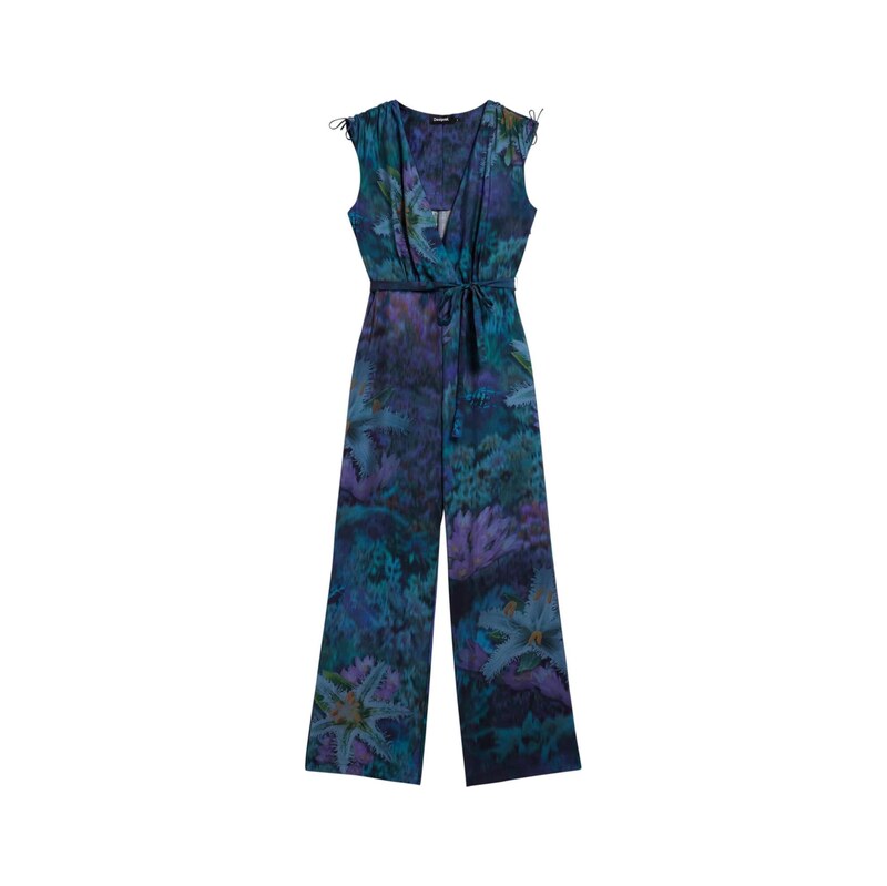 Desigual Overal aqua modrá / tmavě modrá / žlutá / zelená / fialová
