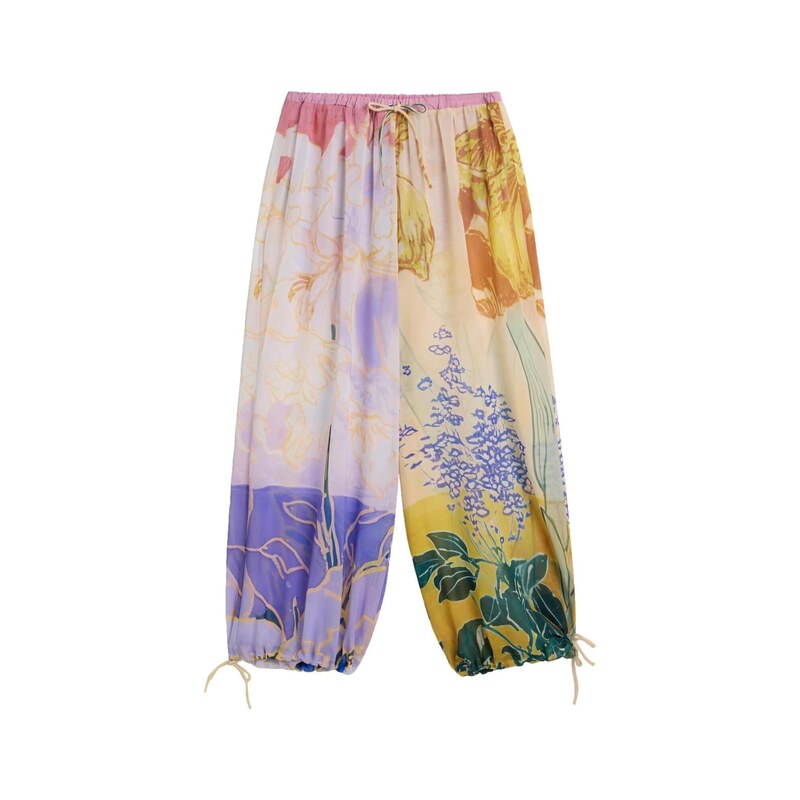 Desigual Kalhoty žlutá / zelená / fialová 115687676