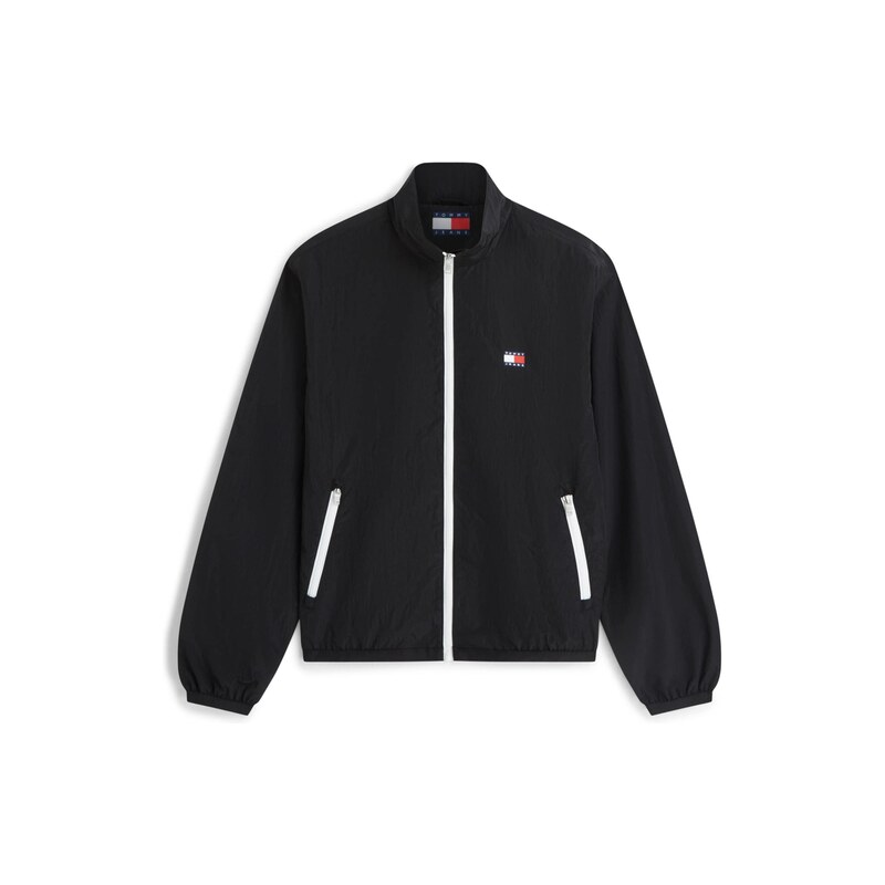 Tommy Jeans Přechodná bunda 'Logo Ripstop Relaxed' černá