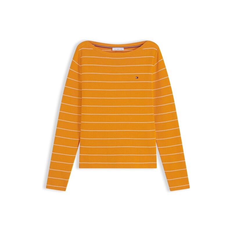 TOMMY HILFIGER Svetr mandarinkoná / bílá 115687807