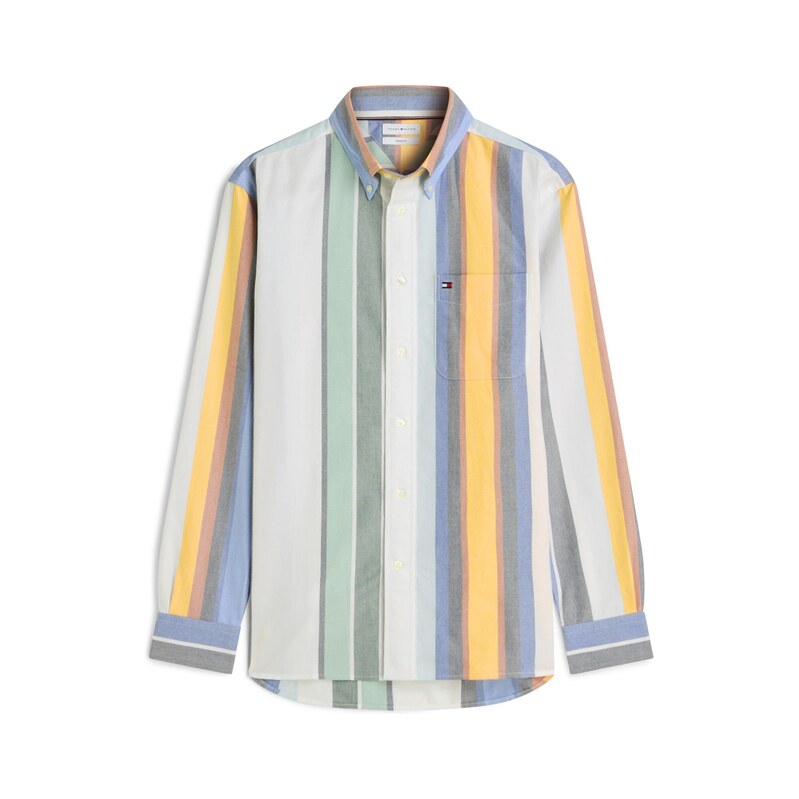 TOMMY HILFIGER Košile Relaxed Fit Multicolour Stripe světlemodrá