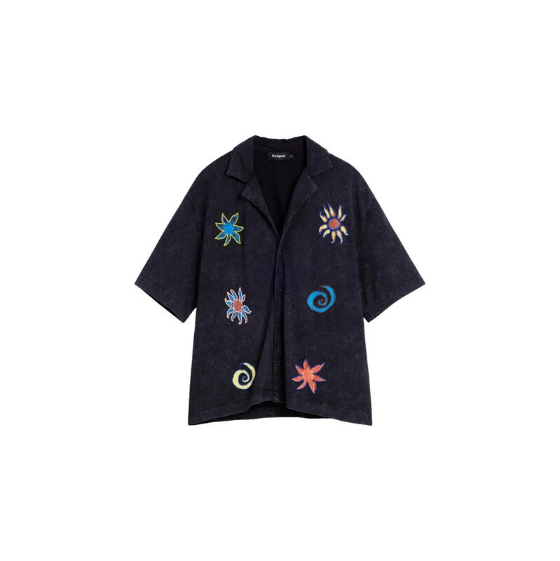 Desigual Košile námořnická modř / aqua modrá / světle fialová /
