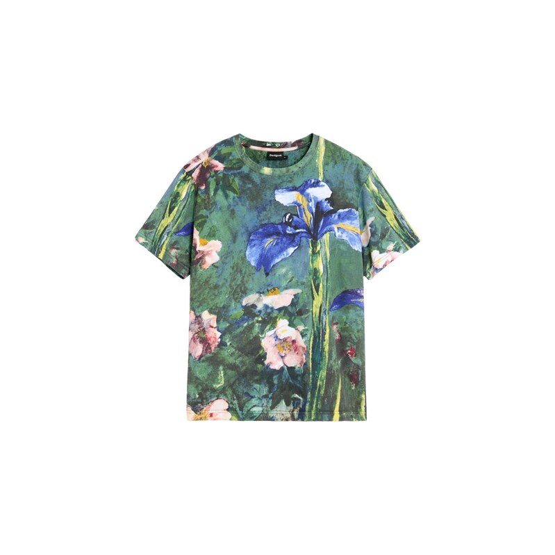 Desigual Tričko světlemodrá / zelená / pudrová / černá