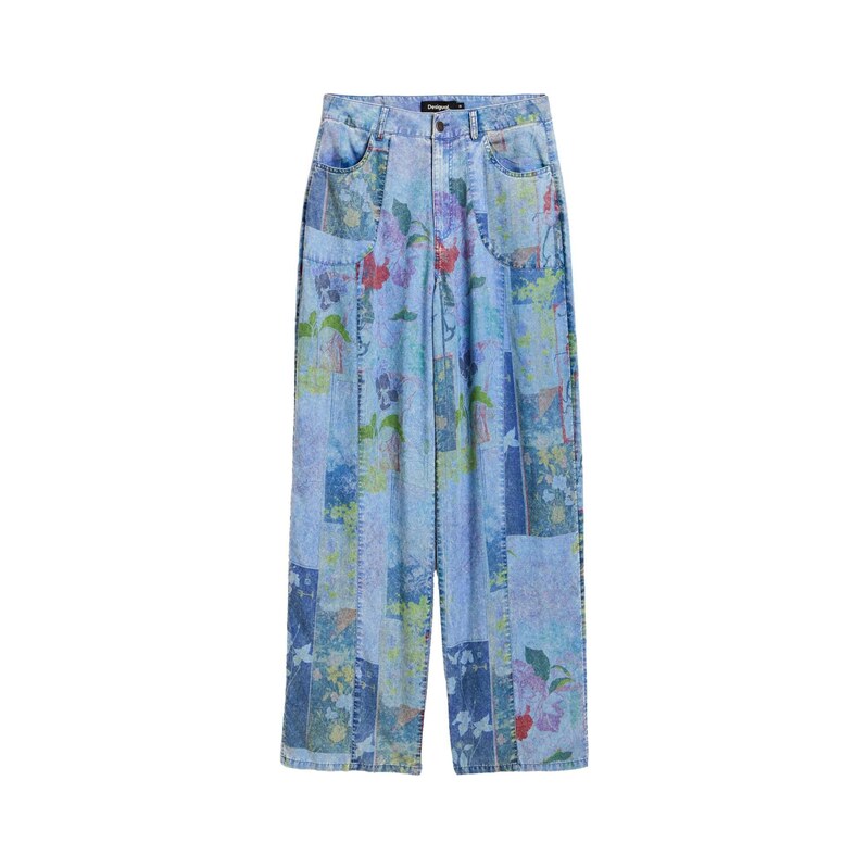 Desigual Džíny modrá džínovina / trávově zelená / růžová 115687952